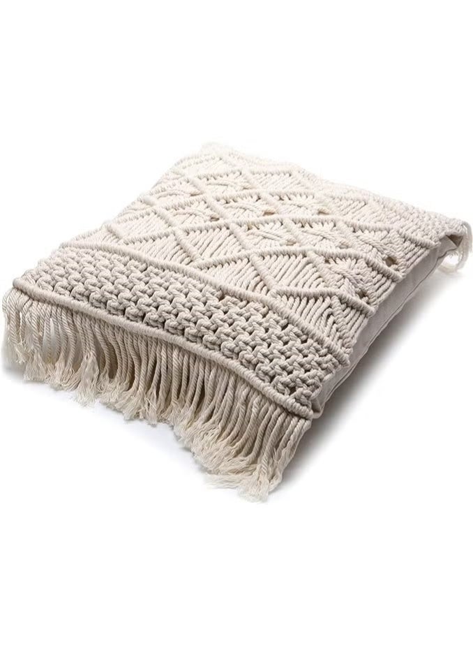 HMK CRAFTS كوشن مكرمية – ديكور يدوي من القطن - Image 3